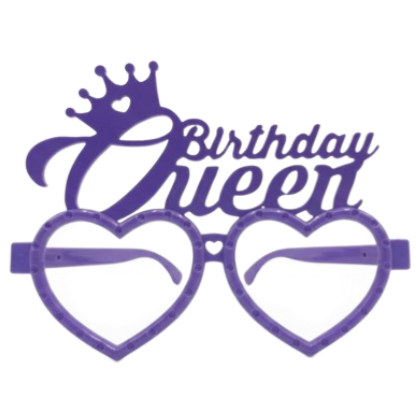 RENKLİ MİKA GÖZLÜK BİRTHDAY QUEEN LİLA