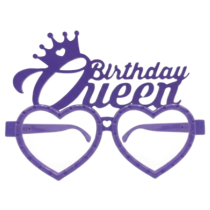 RENKLİ MİKA GÖZLÜK BİRTHDAY QUEEN LİLA