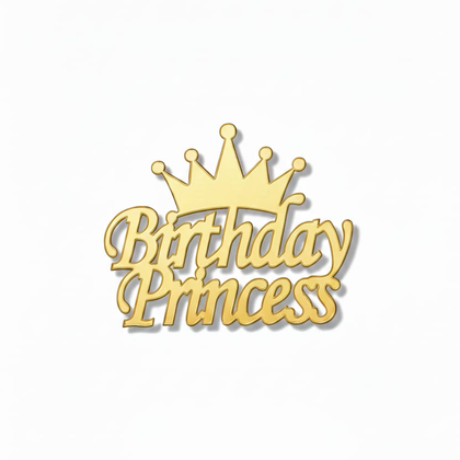 JİLETİN BİRTHDAY PRİNCESS GOLD PASTA ÜSTÜ