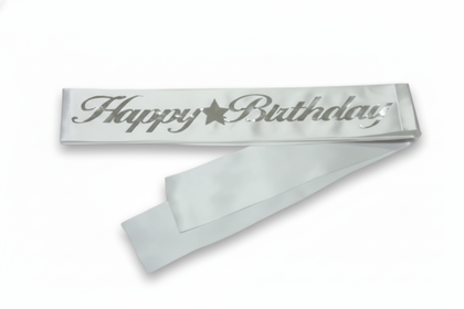 HAPPY BİRTHDAY BEYAZ KUŞAK GÜMÜŞ