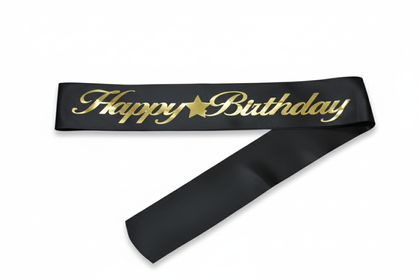 HAPPY BİRTHDAY SİYAH KUŞAK GOLD