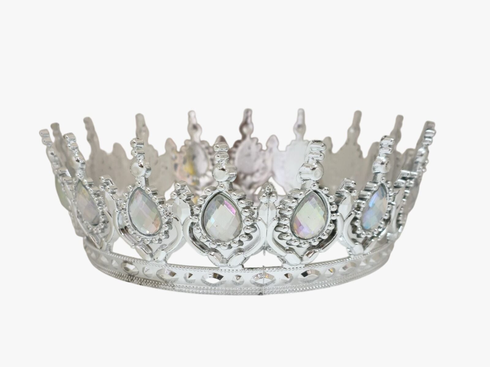 MİKA LÜX PASTA TACI GÜMÜŞ HOLOGRAM TAŞLI