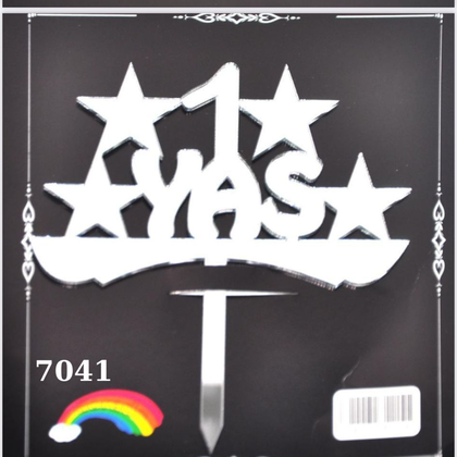 JİLETİN 1 YAŞ GÜMÜŞ PASTA ÜSTÜ